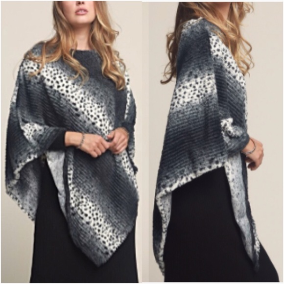 ONE SIZE Luxurious Soft Faux Fur Sweater Poncho - Picture 2 of 8